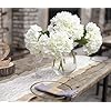 PARTY JOY 5 PCS Fake Flowers, Hydrangea Artificial Flowers, Garden Decorations, For Wedding Home Party Centerpiece, White