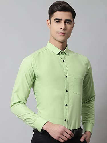 Image of Majestic Man Slim Fit Solid Cotton Blend Formal Shirt for Men