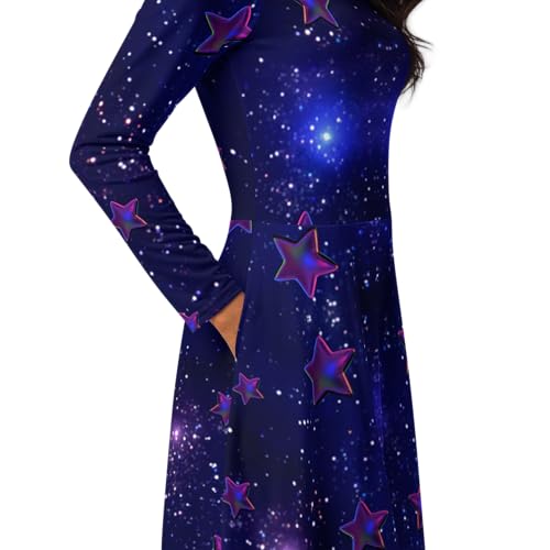 Robe midi à manches longues Trans/Femme Édition Spatiale pour un look unique