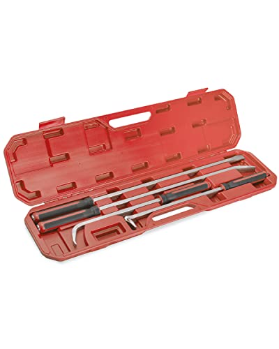 ROTATION 4-Piece Heavy-Duty Pry Bar Set Red