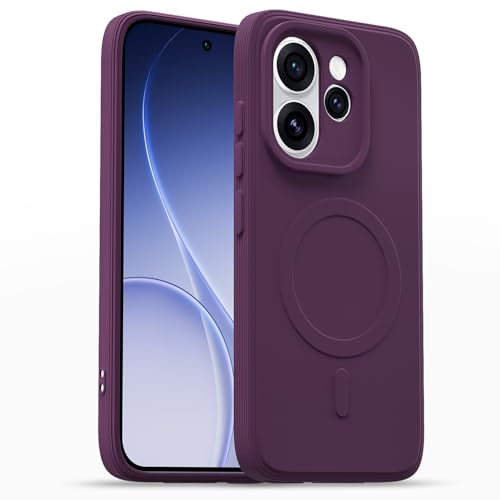 Image of Pikkme Back Cover for Oppo Reno 15 Pro Mini 5G Soft Matte Silicone | Slim Fit | Mag-Safe Design (Mag-Safe Not Support) Camera Protection Bumper Case (Purple)