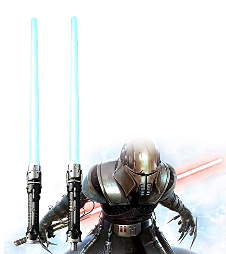 Star Wars Lightsaber 2 piezas Lightsaber Light Up Toy, 2 en 1 LED Light Up Sword Toy Lightsaber Juguete de duelo pesado con sonido Juguete de sable de luz de doble cara Cosplay A Cover