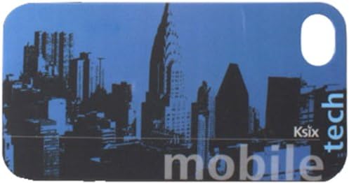 KSIX b0917ftp26 – Mobile Tech Case for Apple iPhone 4 and iPhone 4s (with Image of New York and Easy Access to Camera, Connectors and Ports, Multi-Colour