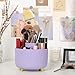 SKYDUE 360 Rotating Purple Pen & Art Supply Organizer - 5 Slot Desk Organizer for Office, School, Home