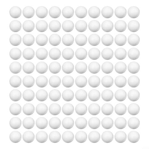 100 palline di polistirolo in schiuma di polistirolo, per progetti fai da te, composizioni floreali, decorazioni per torte, alberi dolci, esperimenti scientifici ed esposizioni stagionali (3 cm)