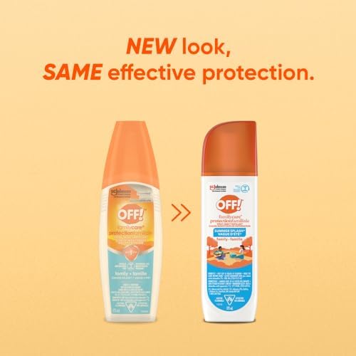 OFF! FamilyCare Insect & Mosquito Repellent Spray, 7% DEET Power-Dry Bug Protection, Multi-Insect Camping Hiking Outdoor Activities, Non-Staining Formula, Safe on Clothing & Skin, 175mL - 2