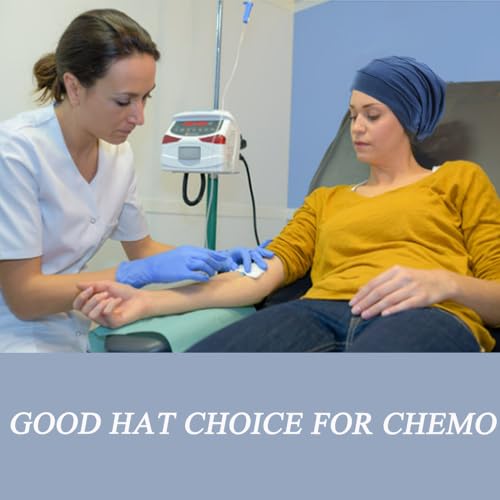 AIDIER Chemo Turban Mütze für Frauen - Sommer Chemo Kopfbedeckung aus Baumwolle - Slouchy Turban für Haarausfall
