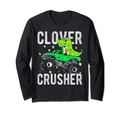 Crusher de trèfles St Patrick avec inscription amusante pour l'école St Patrick Manche Longue