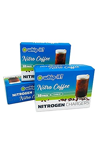 Whip-It! Nitrogen N 2 Chargers for Coffee Cold Brew Nitro, 360 Count Case, 10-pack
