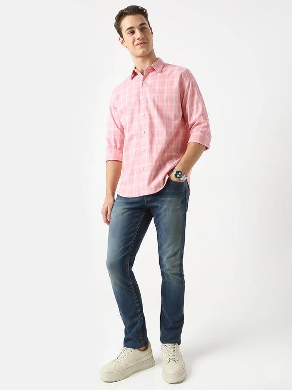Image of Mens Striped Slim Fit Cotton Casual Shirt | Full Sleeves Mens Shirts | Stylish Shirt for Men