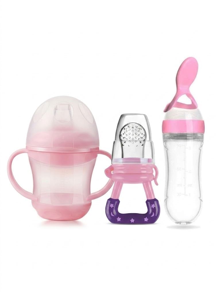 Baby Fruit Nibbler and Feeder/Baby Fruit Nipple/Pacifier/Soother and Duck Sipper 6-18 Months (Pink)-picture-24
