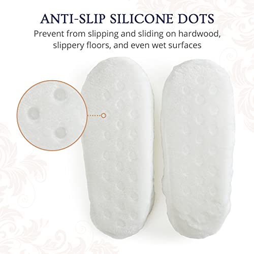 Triodream Velvet Plush Memory Foam Warm Slipper Socks For Women | Non-Slip One Size Fuzzy Socks For Women With Grippers | Ultra Plush And Cozy Warmth Collection (Ivory) #TOP1