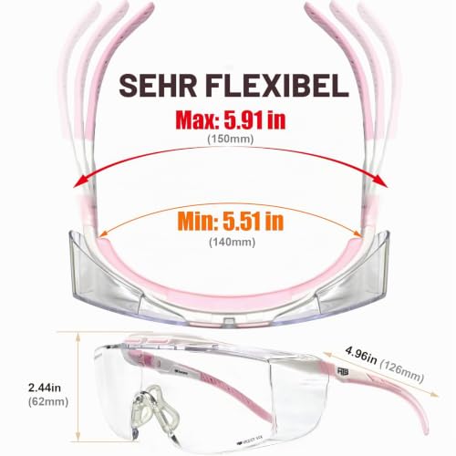 HTS HUNTERSKY Überbrille Schutzbrille für Brillenträger OTG Anti Beschlag schlagfest ANSI Z87 Schießbrille UV400 Arbeits Labor