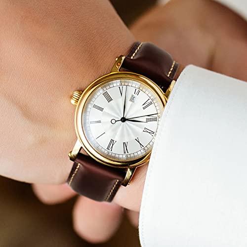 Ritche Pulseiras de relógio de couro genuíno de liberação rápida para homens e mulheres - Pulseira d