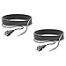 Produktbild ledscom.de Schukostecker Typ F mit Installations-Kabel, 5m, schwarz, 3 x 0,75 mm², 2 Stk.