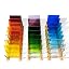 24 Pcs Transparent Stained Glass