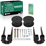 YHTAUTO 3.5 Inch Front & 3 Inch Rear Leveling Lift Kit Compatible with Jeep Commander 2006-2010, Grand Cherokee 2005-2010, RWD/4WD, Steel Fork Clevis & Spring Spacers w/Hardware Kit Set of 4
