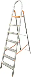 Escada De AlumíNio De 7 Degraus Para Uso DoméStico, Escada Em Espinha De Peixe 206cm