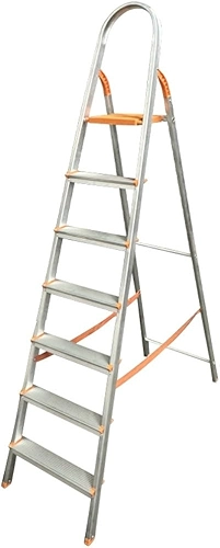 Escada De AlumíNio De 7 Degraus Para Uso DoméStico, Escada Em Espinha De Peixe 206cm