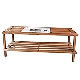 Fácil de montar La Bolata - Zapatero de madera de 74 x 26 x 29,5 cm, ideal para el hogar de color cerezo , válido para distintos usos como decoración, estante, estantería, mueble (Cerezo, 74 x 26 x 29,5 cm)