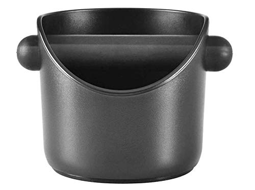 Beauenty Coffee Knock Box, Espresso Knock Box for Barista Coffee Grind Knock Box Anti-slip Espresso Dump Bin Grind Waste Bin (Black)