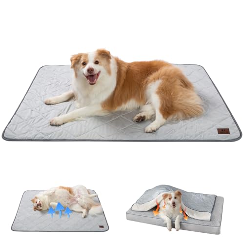Snocyo Hundematte & Katzenmatte, Ultraweiche, wasserdichte Hundedecke 89×75cm，waschbare，kühlender & wärmender Doppelseite für ganzjährigen Komfort
