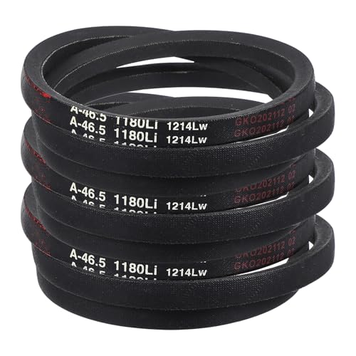 Image of Uxcell 3 Pack A46 1 /2 Classic Wrapped V-Belt, 48 inch Outside Circumference, Black, Industrial Rubber V-Belt