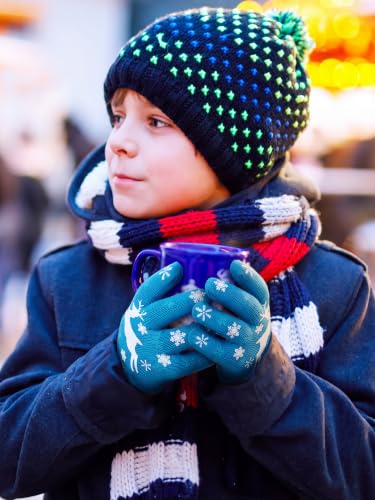 Image of EBOOT 3 Pairs Winter Kids Gloves Warm