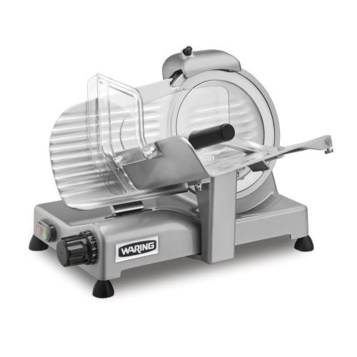 Image of Waring Electric Food Slicer with 8.5 in Blade | 8.5 in Blade, 3 /4 Horsepower Motor, Cast Aluminum Base, for Professional Kitchens & Delis