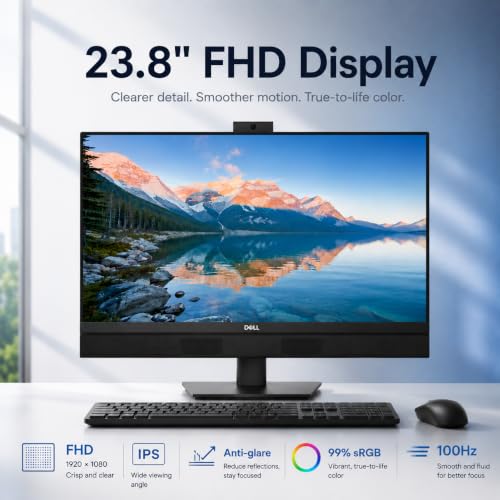 Image of Dell Pro 24 All-in-One QC24250, 23.8 inch FHD, Ultra 7 265, 32GB DDR5, 1TB SSD