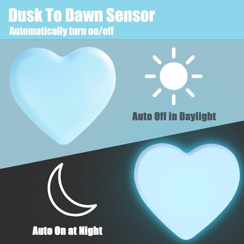 Image of INZU Night Lights Plug into Wall, LED Night Light for Kids, Cute Nightlight with Auto Dusk to Dawn Sensor, LED Nightlight with Soft Warm Light for Bedroom, Nursery, Bathroom, Hallway (Blue)