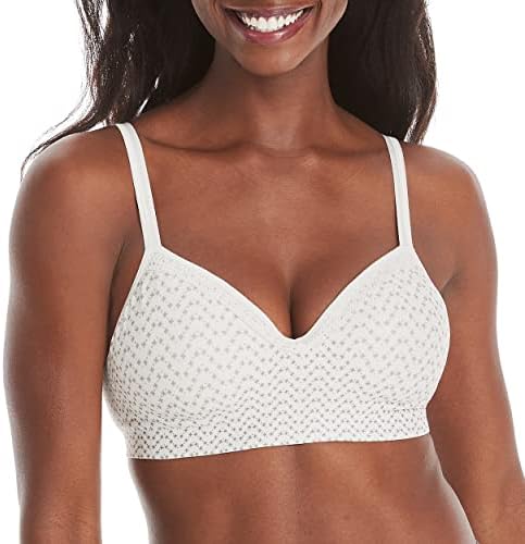 Hanes womens Smoothtec Comfortflex Fit Wirefree Mhg199 Bra, Tic Tac Chevron Print, Large US