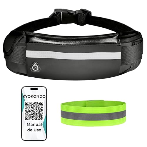 Cinturón Running Ajustable con Banda Reflectante – Riñonera Running, para Correr, Cómoda y Discreta, Porta Móvil y Llaves, Ideal para Empezar a Hacer Deporte