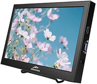 13.3 inch Portable Monitor,KENOWA PC 16:9 Display with HDMI VGA External Screen for Computer/Laptop/Raspberry pi / PS3/PS4 Xbox,Aluminum Housing,HD Resolution 1366x768 60HZ