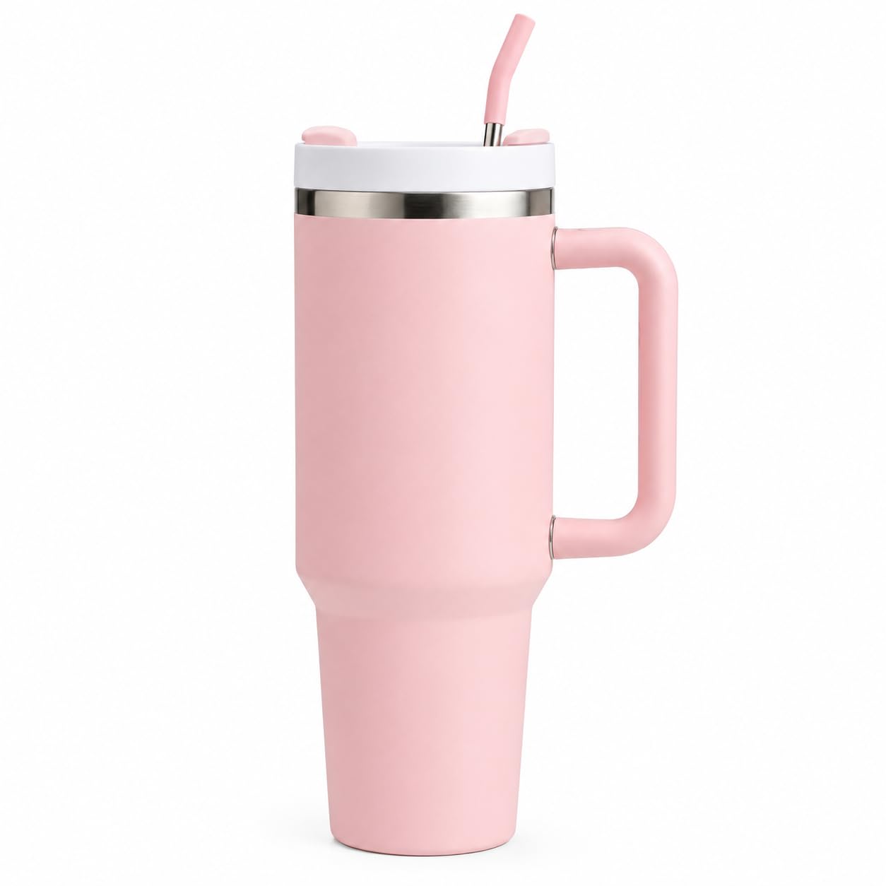Copo Térmico 1200ml com Tampa, Alça e Canudo Inox | Parede Dupla em Aço Inoxidável 304 |