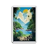 Affiche de voyage rétro Samoa américaines 1 Plaque en métal vintage pour...