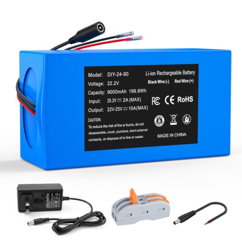 24V 9000mAh Rechargeable Lithium Ion Battery Pack