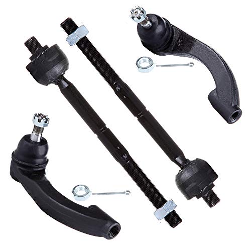 SCITOO 4pcs Front Suspension Kit Inner Outer Tie Rod End Fit 1995-2000 For Chrysler Cirrus 1996-2006 For Chrysler Sebring 1995-2006 For Dodge Stratus 1996-2000 For Plymouth Breeze