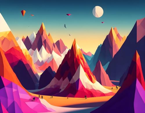 Art mural affiches sur toile 58 x 90 cm decoration interieure paysage imaginaire couleur