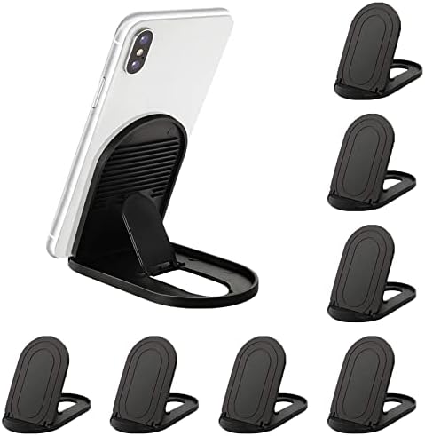 Cell Phone Stand for Desk, 7 Pack Black Mobile Stand Portable Foldable Desktop Cell Phone Holder Adjustable Universal Multi-Angle Cradle Kickstand for Tablet iPad Mini iPhone X/xr/xs max