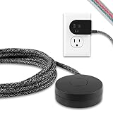 Cordinate Designer On/Off Switch Plug, 6 Ft Braided Power Cord, 3 Prong, Slip Resistant Base,...