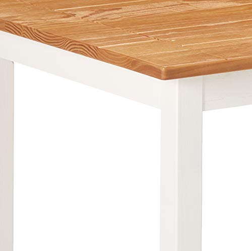 Zinus Becky Farmhouse Dining Table With Two Benches / 3 Piece Set #TOP7