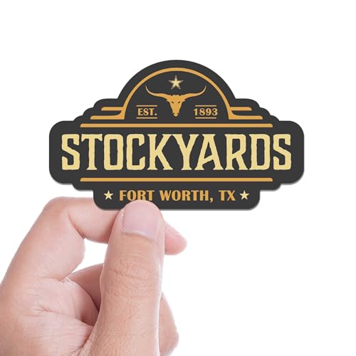 Fort Worth Stockyards Sticker, Texas Longhorn Sticker for Hydroflask, North TX Metroplex Decal