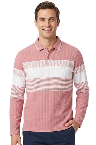 Image of SANE ORIGINALS Full Sleeves Textured Polo Tshirt for Men with Pocket || Long Sleeves Collar and Pocket T-Shirt for Men