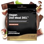 Protein Works | Vegan Diet Meal 360 - GOLD Innovation, Vegan Protein, Diet Meal Replacement Shake, Supports Healthy Weight Loss, Low Sugar, High Fibre, Chocolate Bueno, 7 Meals, 500g