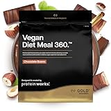 Protein Works | Vegan Diet Meal 360 - GOLD Innovation, Vegan Protein, Diet Meal Replacement Shake, Supports Healthy Weight Loss, Low Sugar, High Fibre, Chocolate Bueno, 14 Meals, 1kg