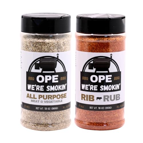 BBQ Rub Set (2-Pack) – All Purpose & Rib Rub Seasonings for Beef, Pork, Chicken & Ribs – No MSG, Gluten Free, All Natural – BBQ Seasoning for Grilling & Smoking – Ope We’re Smokin’ image 5