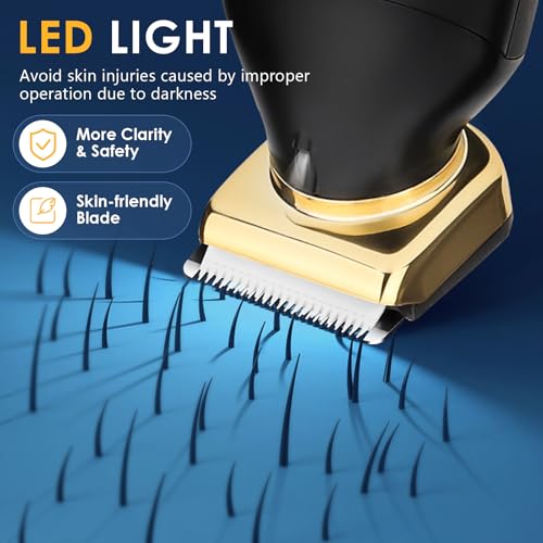 Anluomania Afeitadora Corporal Masculina, Depiladora Corporal Hombre con Luz LED, Base de Recarga USB, IPX7 Impermeable, Seco y Húmedo, para Barba, Axilas, Pecho, Piernas y Zonas Íntimas - imagen 6