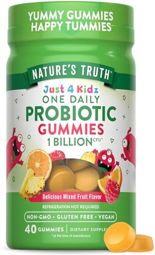 Nature’s Truth Kids Probiotic Gummies | 40 Count | Mixed Fruit Flavor | Vegan, Non-GMO & Gluten Free Supplement Nature’s Truth Kids Probiotic Gummies | 40 Count | Mixed Fruit Flavor | Vegan, Non-GMO & Gluten Free Supplement