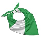 Calculay Nigeria Flag Bandana Turban Headband Head Wrap Square Wristband Decorative Hair Accessories 25'x25'
